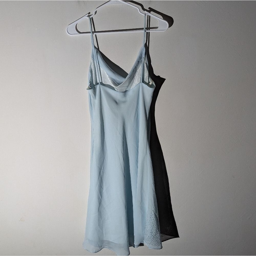 Vintage Deadstock Dollar Y2K/90s Slinky Drape Neck Midi Slip Dress - Picture 3 of 9